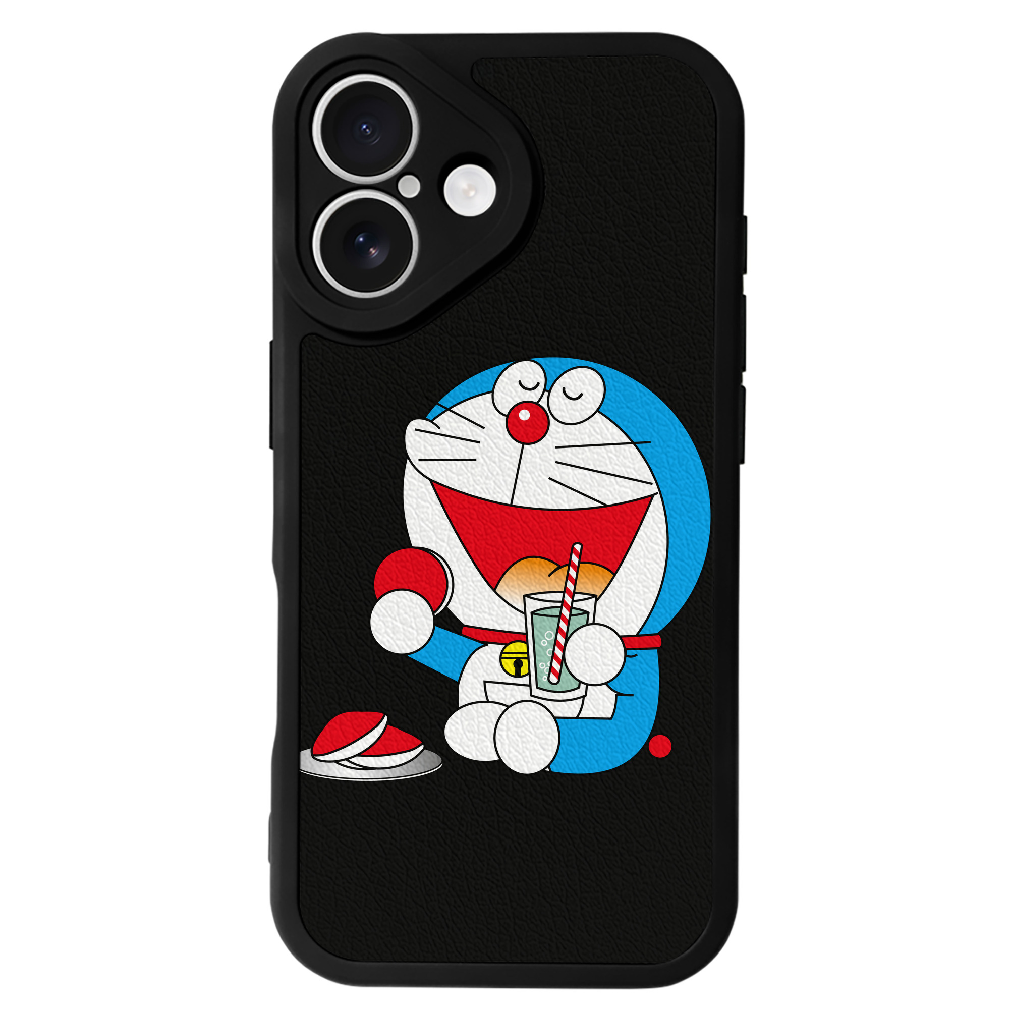 （画像用） ドラえもん Doraemon 【iPhone 16シリーズ対応】シリコンスマホケース（レザー調） 材質：シリコン